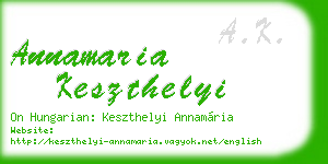 annamaria keszthelyi business card